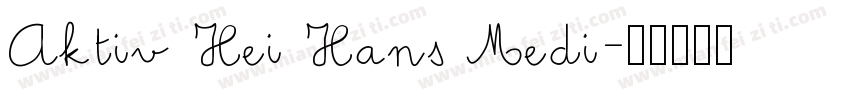 Aktiv Hei Hans Medi字体转换